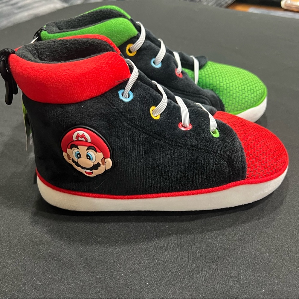 Nintendo Kids Slippers - Black, Red, Green